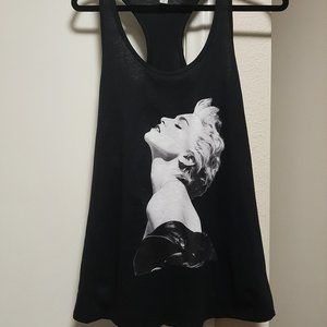 Madonna Black Racer Back Tank Top Size XXL NEW